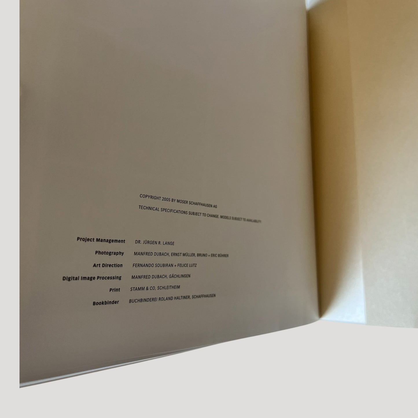 Moser & Cie Catalogue Book / Livre / Buch with Price List 2007
