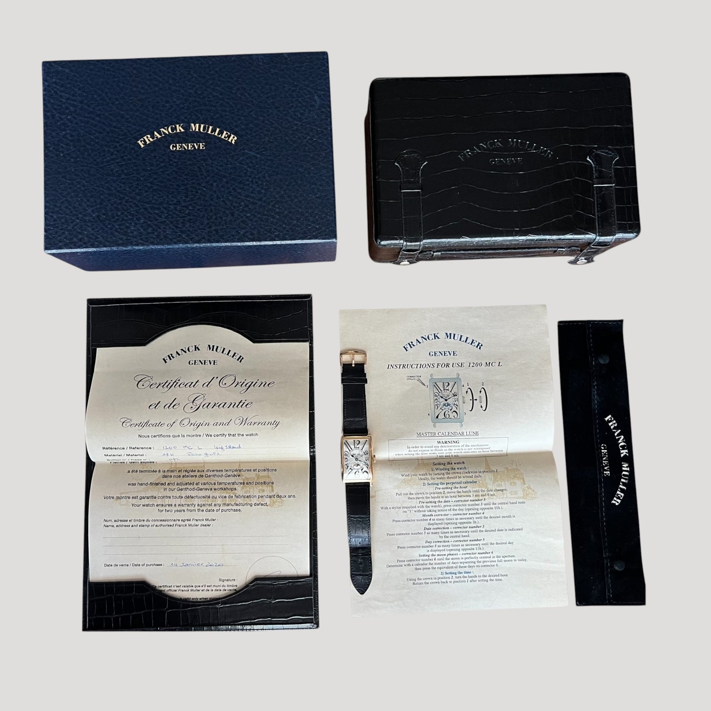 Franck Muller Genève Long Island Ref. 1200MCL, 18k Gold Wrist Watch