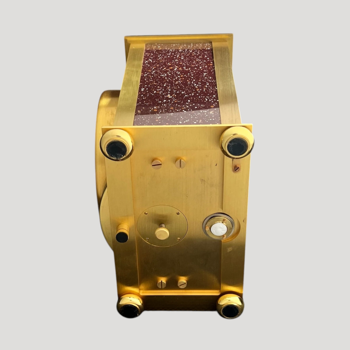 Jaeger-LeCoultre Atmos Red Marble Motifs Roman Dial