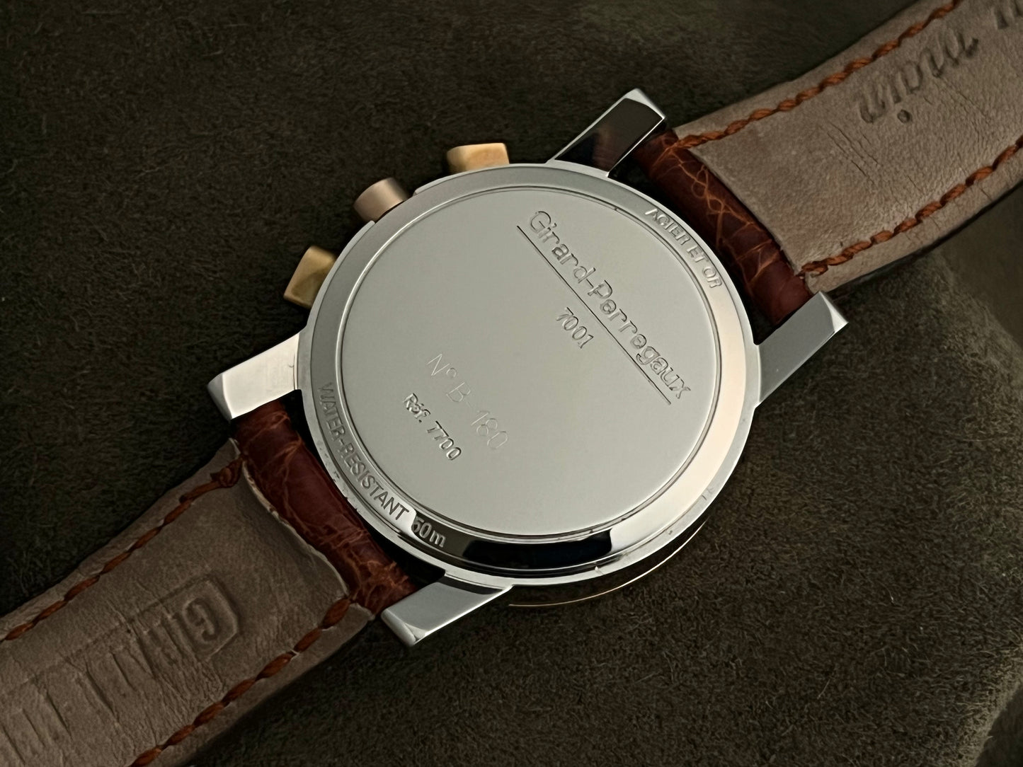 Girard-Perregaux 18k Rose Gold & Steel Wristwatch Ref 7700