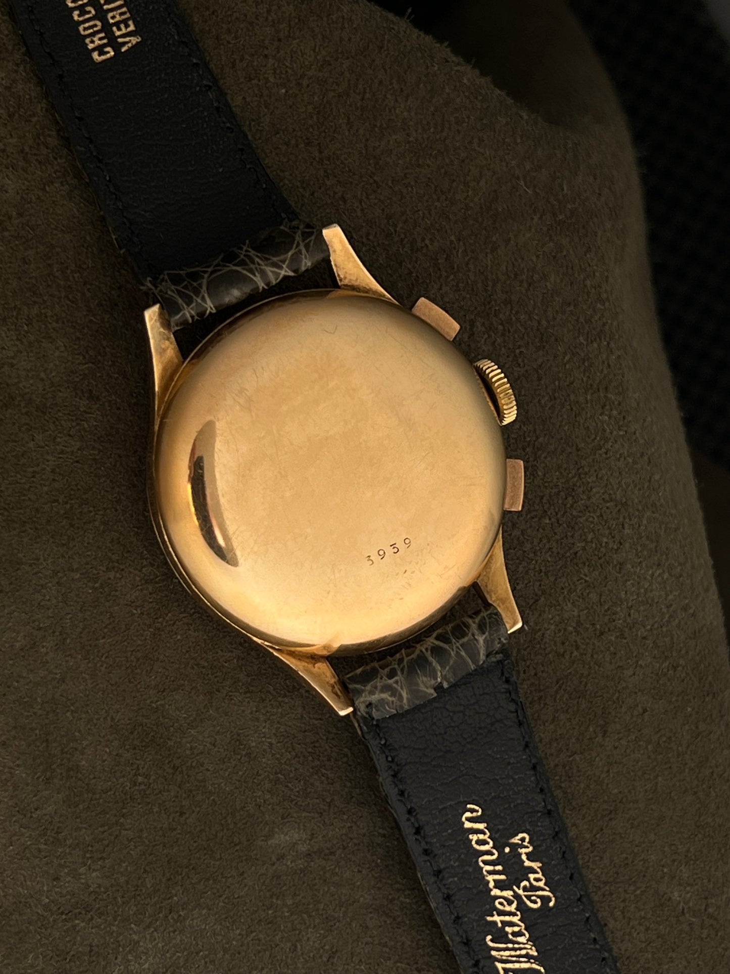 Baume & Mercier Genève 18k Gold Chronograph Vintage Watch