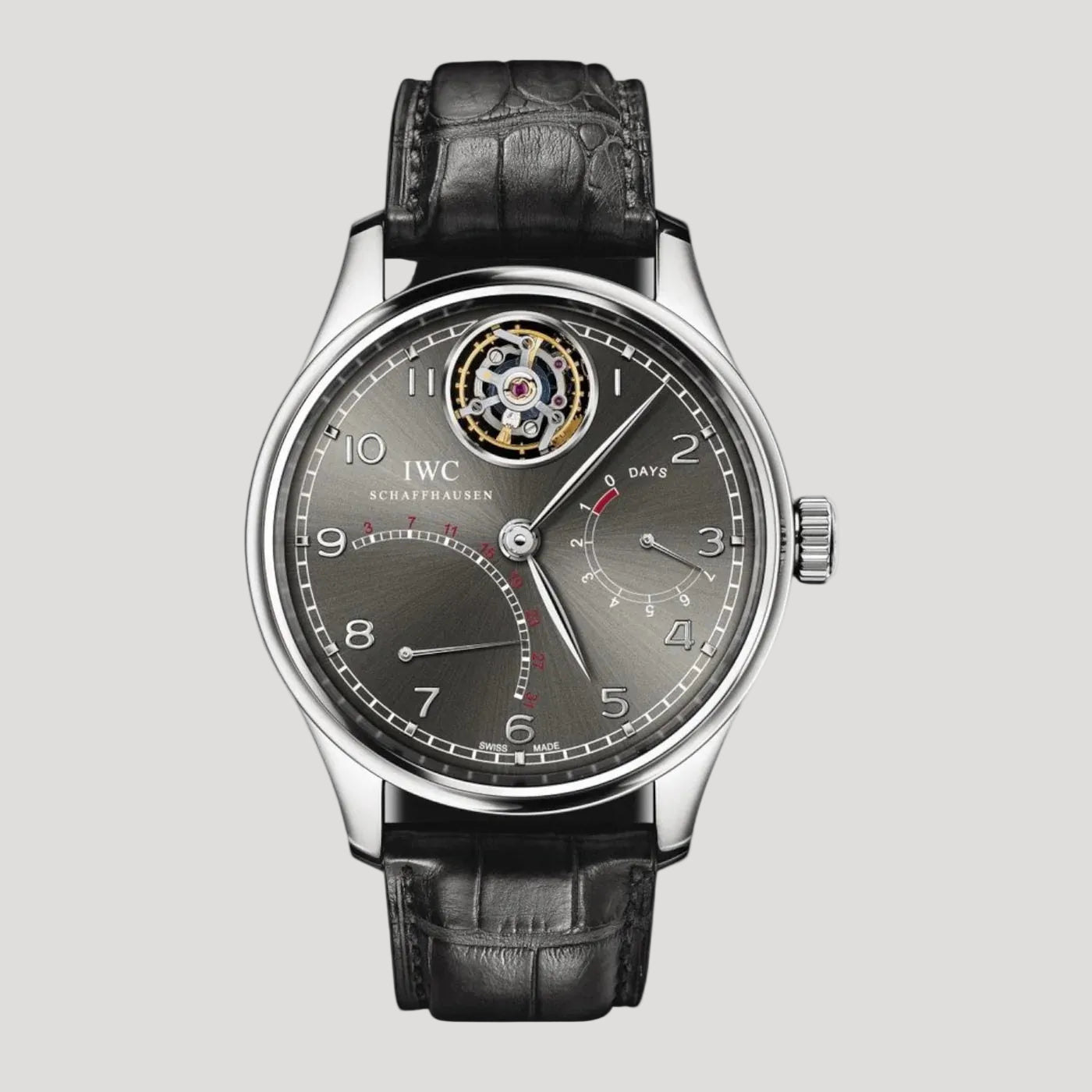IWC Portuguese Tourbillon Mystere Retrograde IW504401 New Full Set