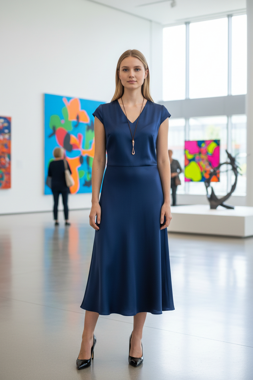 Infinity pendant in 18k rose gold set with brilliant-cut diamonds on brown satin lace