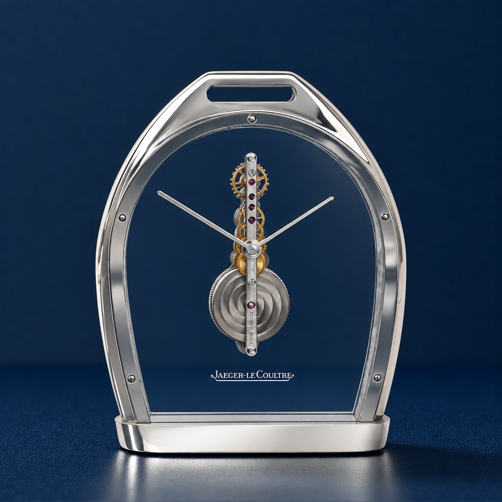Jaeger-LeCoultre 8 Days Etrier for Hermès Baguette Table Clock / Pendulette Rare
