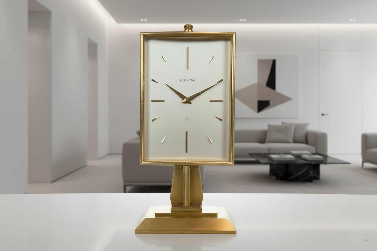Jaeger-LeCoultre 8 Days Unique Table Clock Horloge Collector Rare