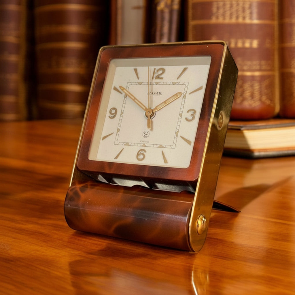 Jaeger-LeCoultre Manual winding Alarm Table Clock Rare 1935'