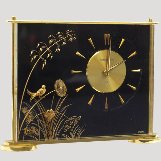 Jaeger-LeCoultre Marina Artwork Desk Clock 1970' Rare