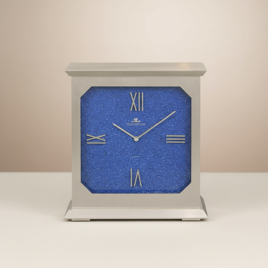 Jaeger-LeCoultre Rare Lapis Lazuli Big Table Desk Clock Tischuhr Horloge in its original box ca 1970', lifestyle, home decoration,decoration maison, gift, james edition, Gulf News, Khaleej Times, Al Khaleej, Al Bayan, Luxe Gulf,Asharq Al-Awsat, Arab News, Hia,Arrajol, Al Rai, Annahar, luxury
