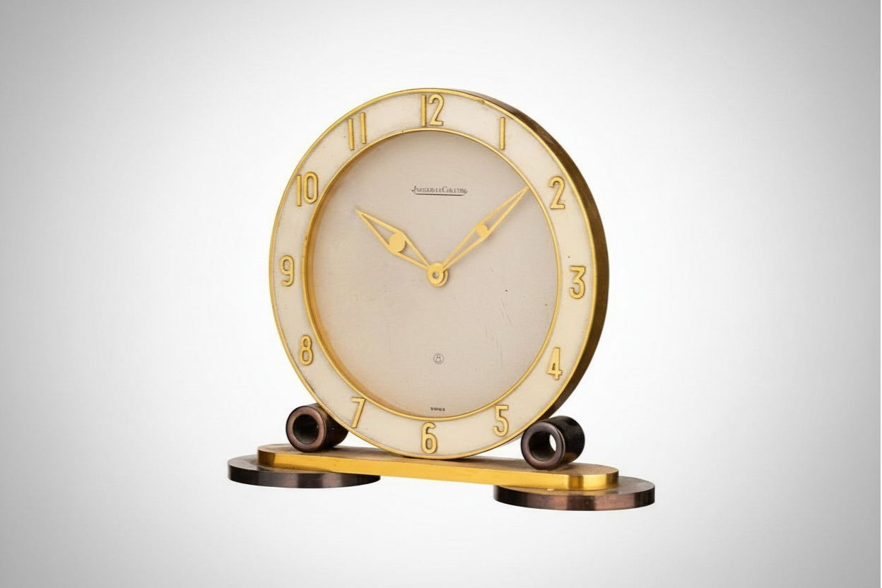 Jaeger LeCoultre 8 Days Desk clock / Horloge / Tishuhr 20c