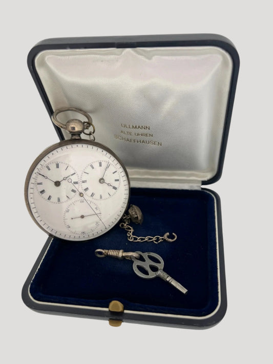 Jean Jaquet Freres signed Antique Silver Pocket Watch