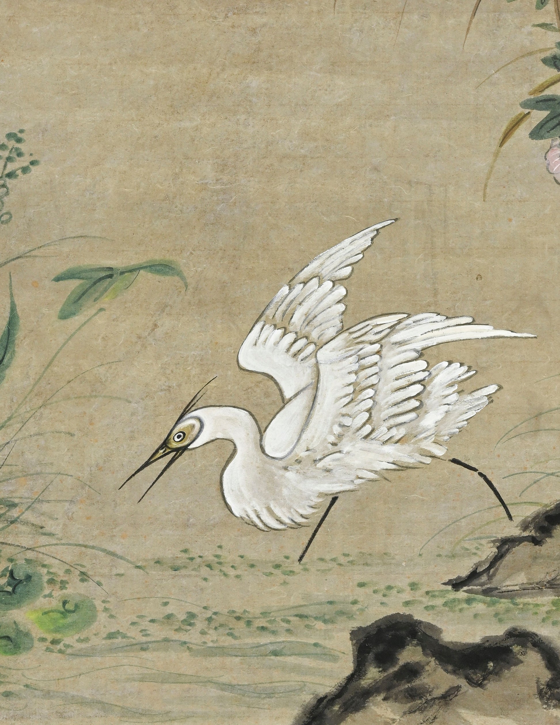 Li Ai Vee (1932–2021), Heron and Kingfishers, Painting on paper, 20th–21st century