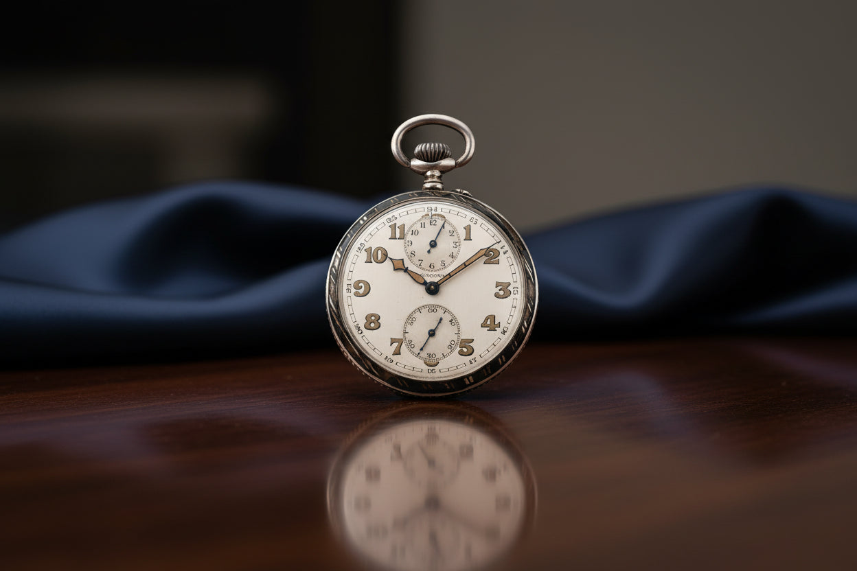 Longines  900 Massive Silver Art Deco Pocket Watch ca 1920'