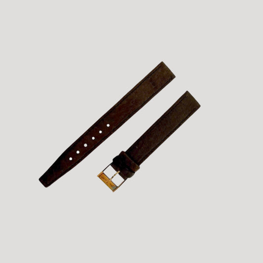 Longines Vintage Brown Leather Bracelet/ Band/ Strap 15 mm with buckle