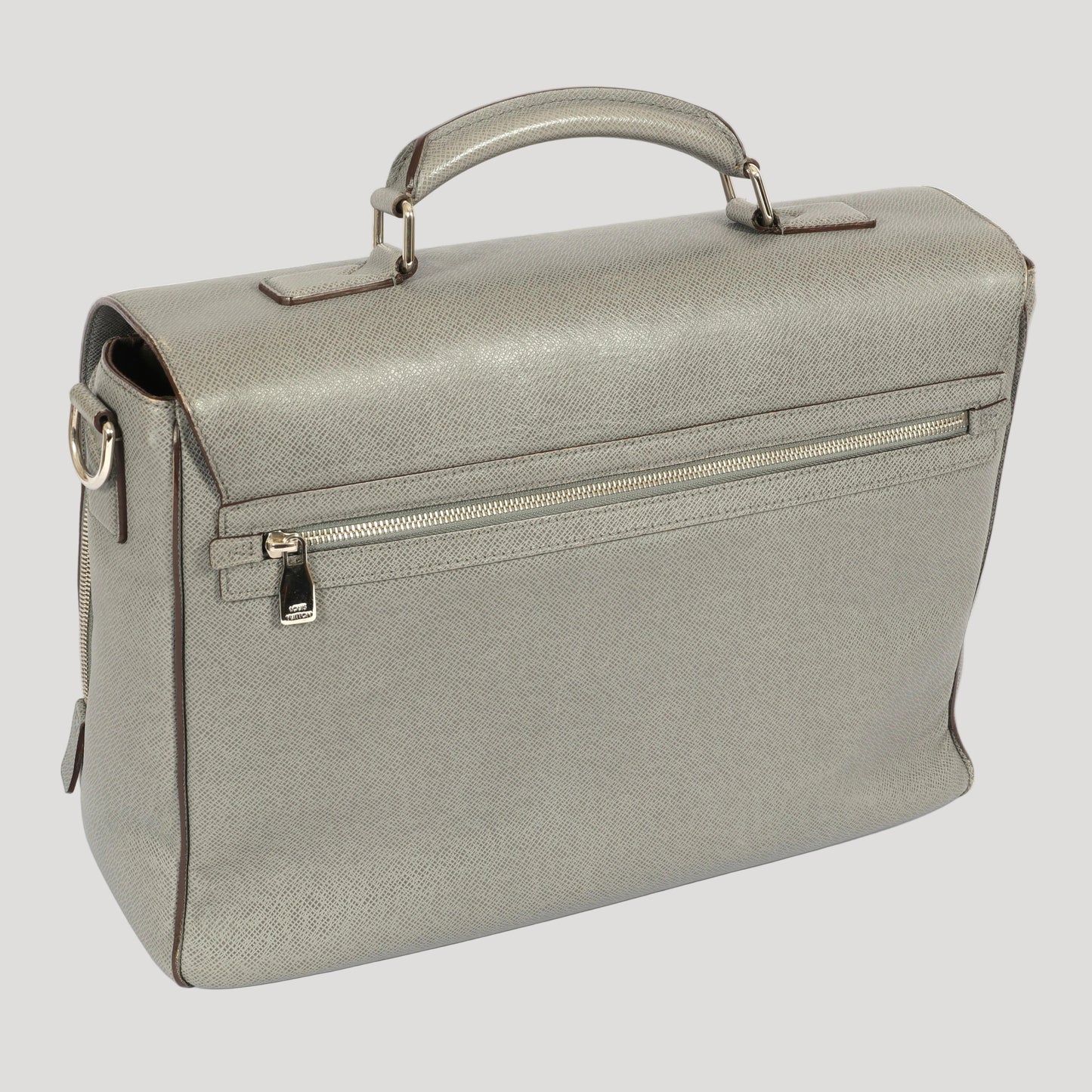 Louis Vuitton Vassili briefcase /mallette / Aktentasche in grey Taïga leather