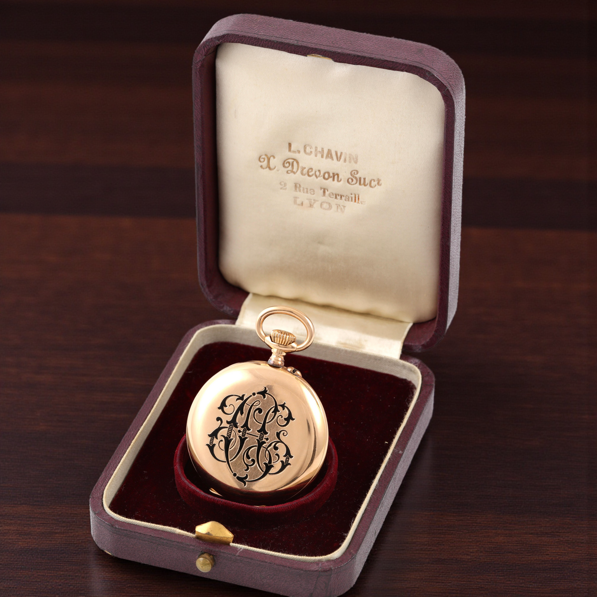 Maison Chavin Massive Rose Gold Pocket Watch, ca 1880-1890