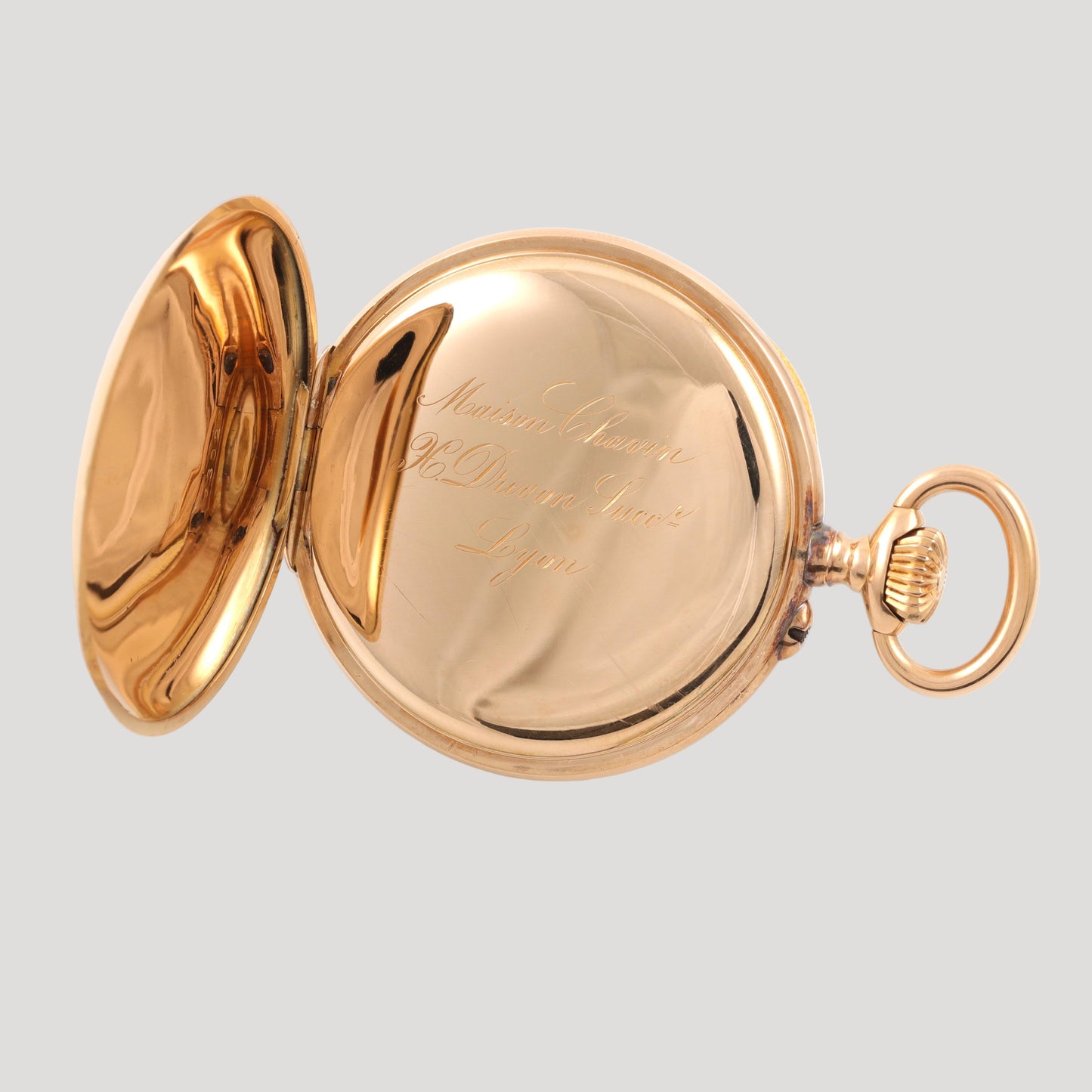 Maison Chavin Massive Rose Gold Pocket Watch, ca 1880-1890
