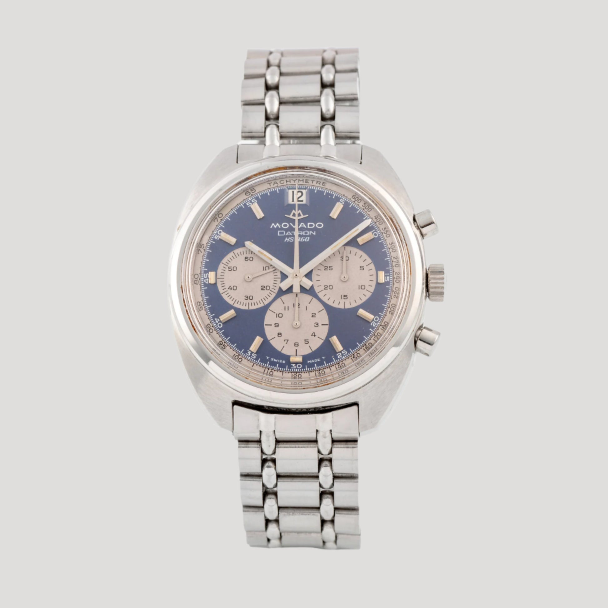 Movado Datron 'Sub-Sea' Chronograph Date Patina Blue HS360
