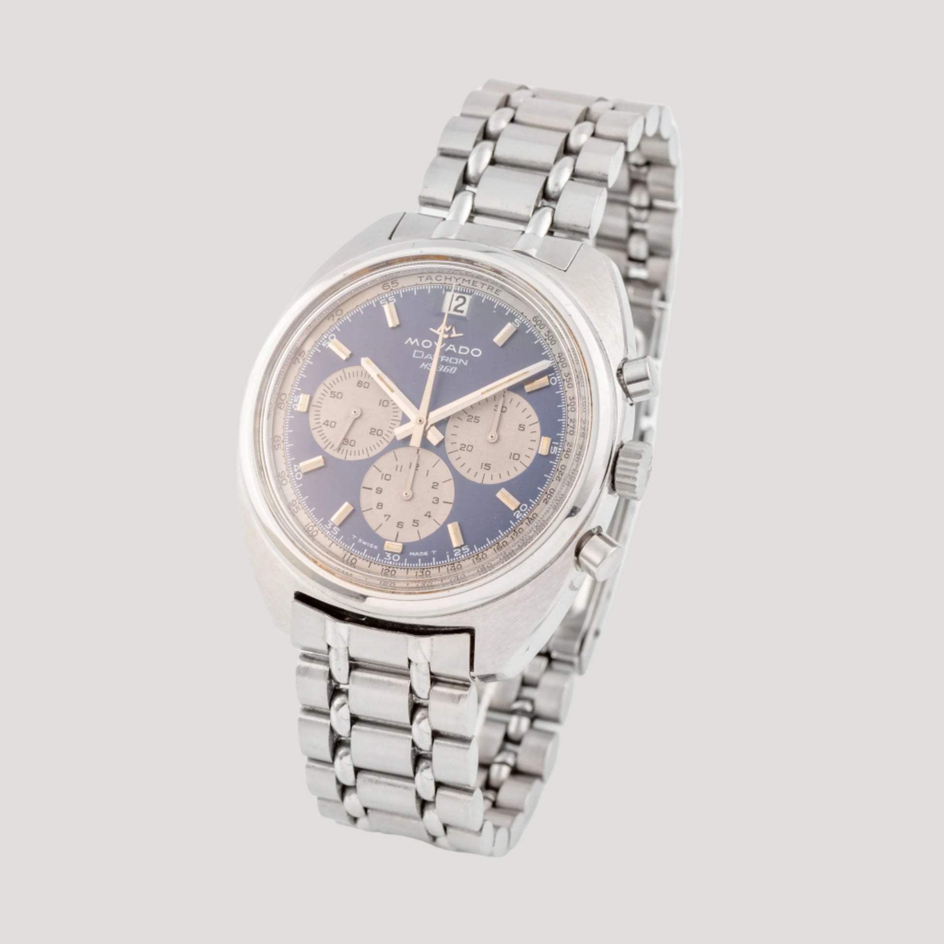 Movado Datron 'Sub-Sea' Chronograph Date Patina Blue HS360