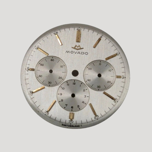Movado Zenith Silver Dial Cadran Zifferblatt Rare