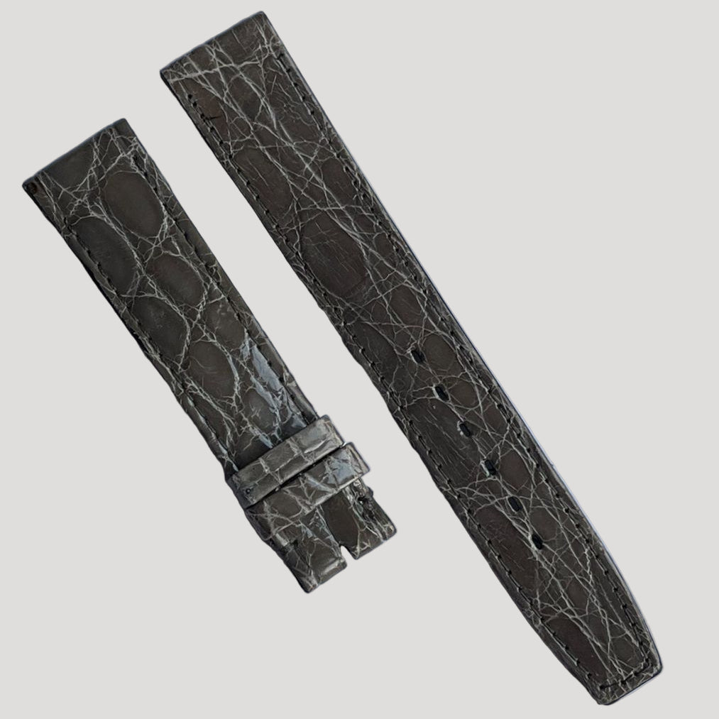 Omega New Grey Croco Leather Bracelet/Band/Strap 18 mm