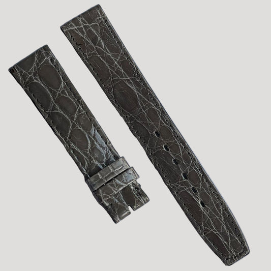 Omega New Grey Croco Leather Bracelet/Band/Strap 18 mm