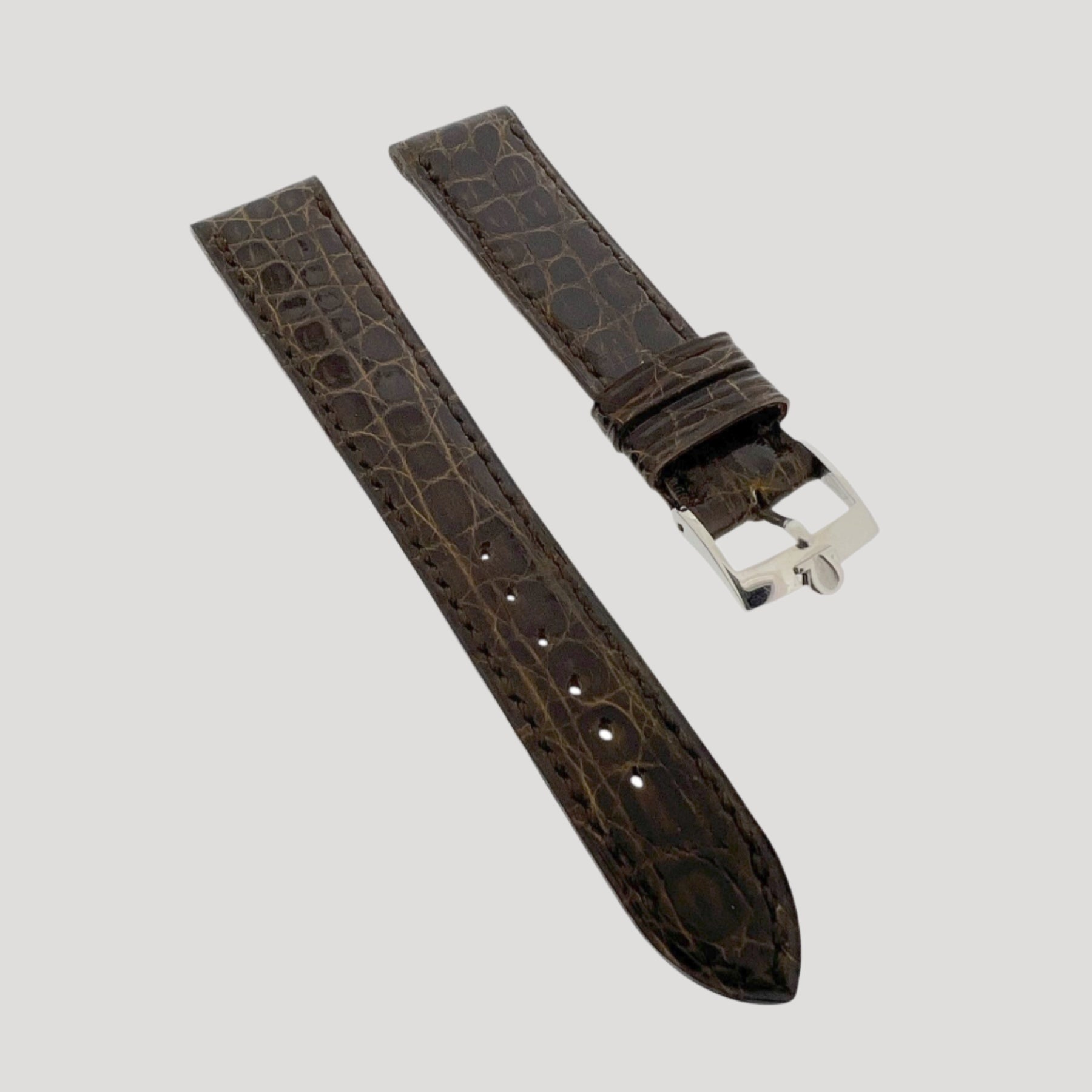 Omega croco leather band with buckle