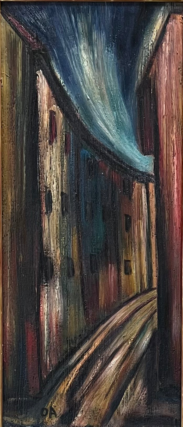 Oskar Althaus, oil painting "City Street