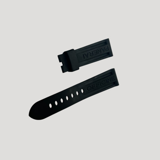 Panerai Black Rubber Band / Strap / Bracelet New 24 lugs x 22 mm buckle