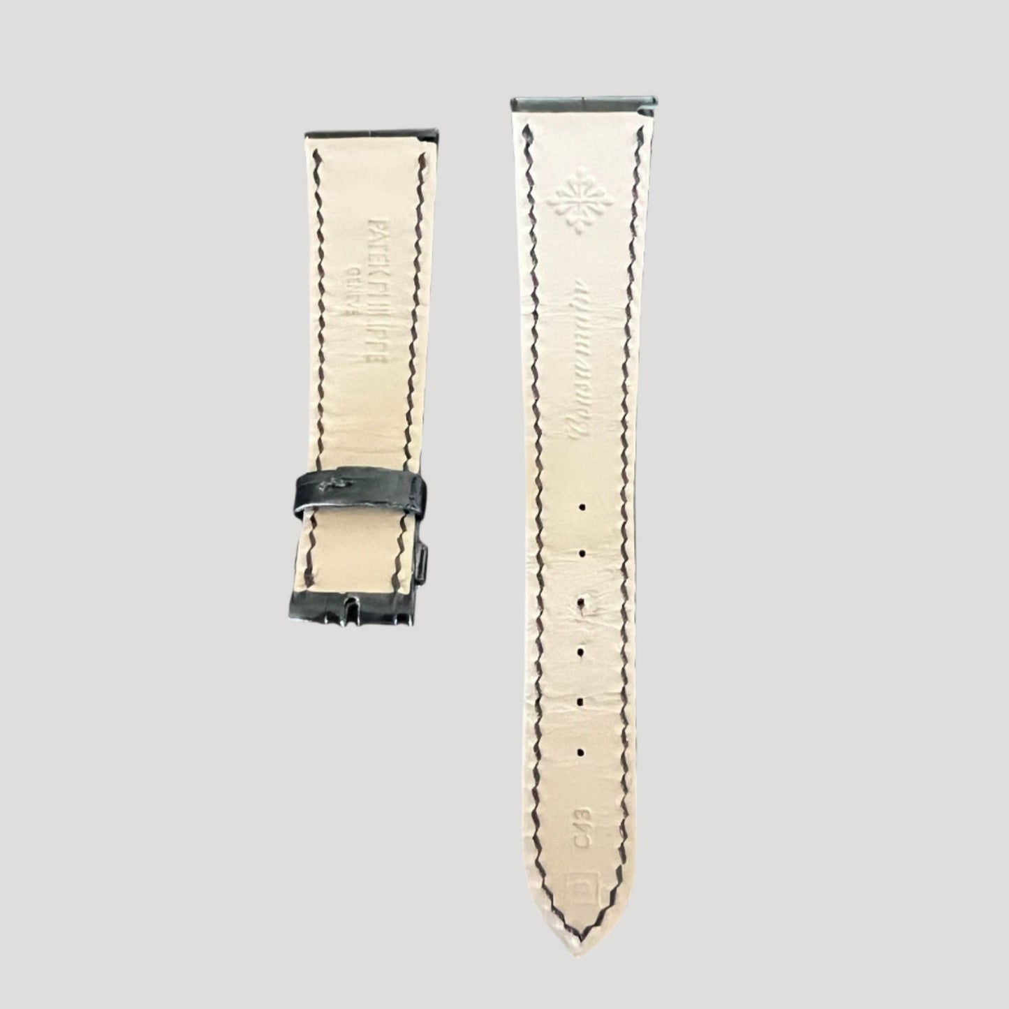 Patek Black Croco Leather Band