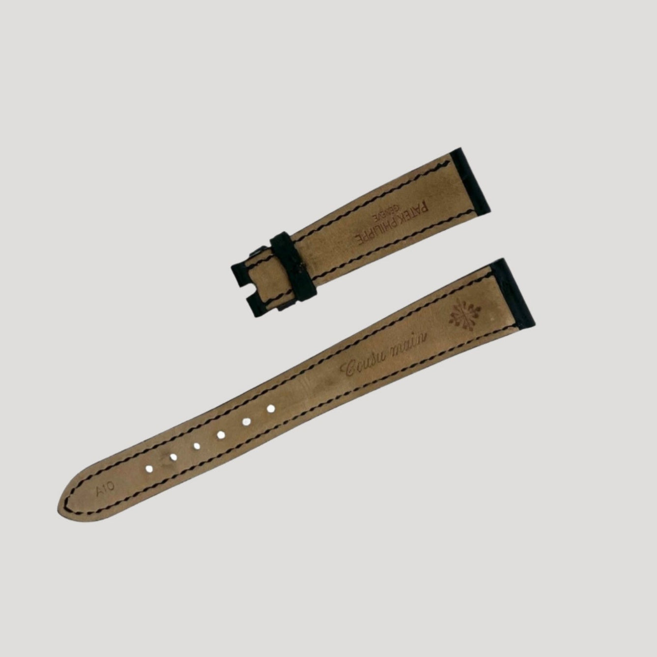 Patek Black Croco Leather Band