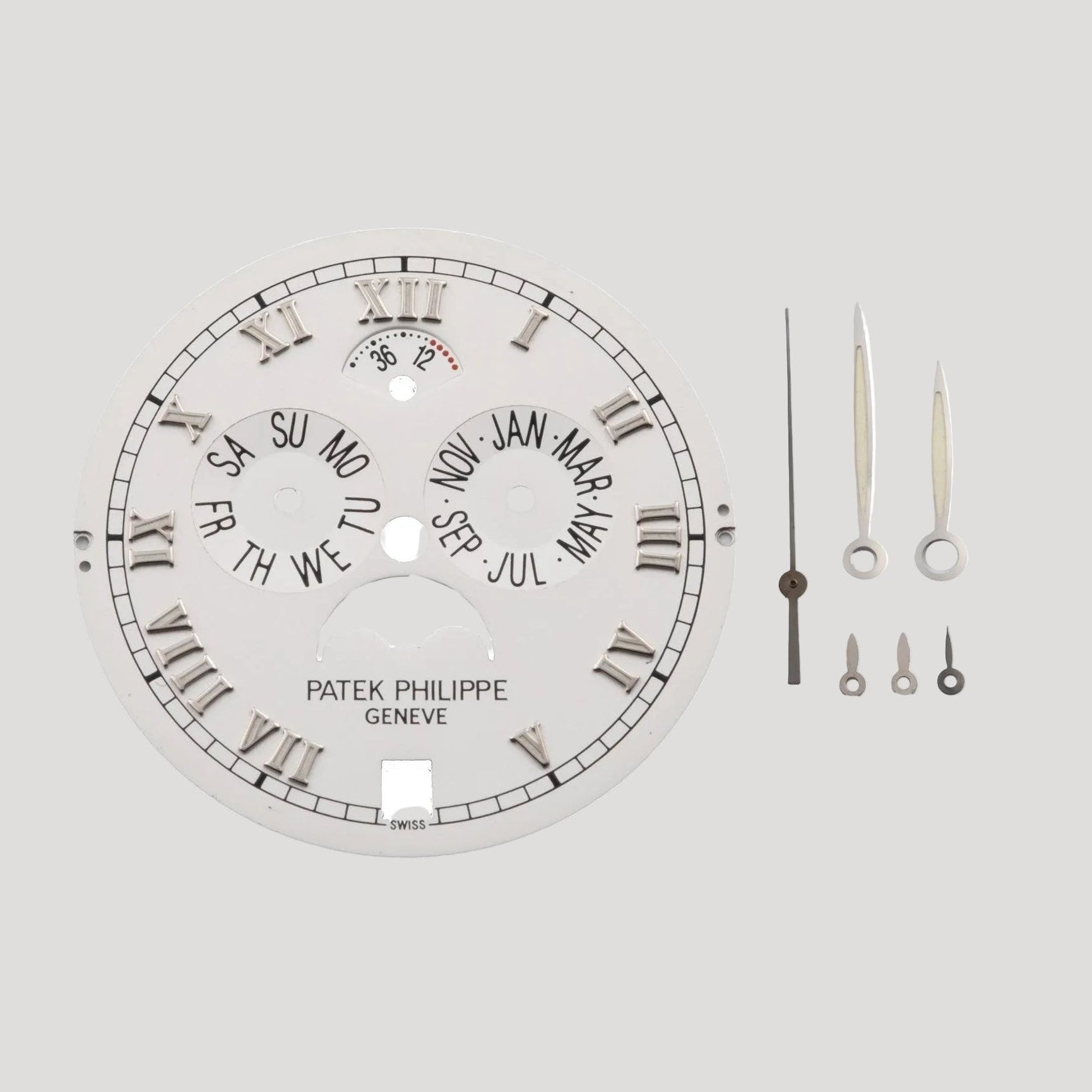 Patek Philippe "Annual Calendar", gilt brass Dial / Cadran / Zifferblatt , Ref. 5035, circa 1990