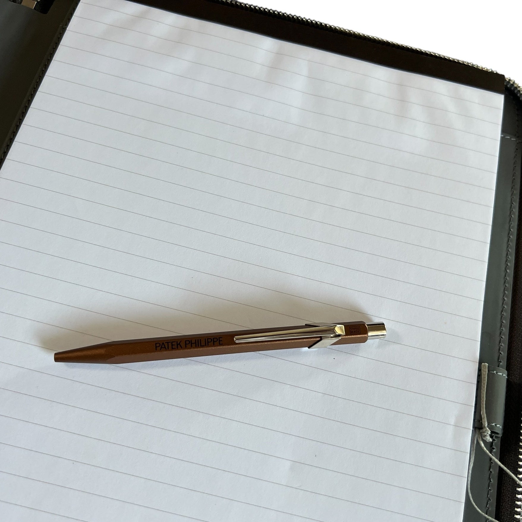 Patek Philippe New Briefcase with Patek Notebook, Caran d'Ache pen Calatrava Cross Pin
