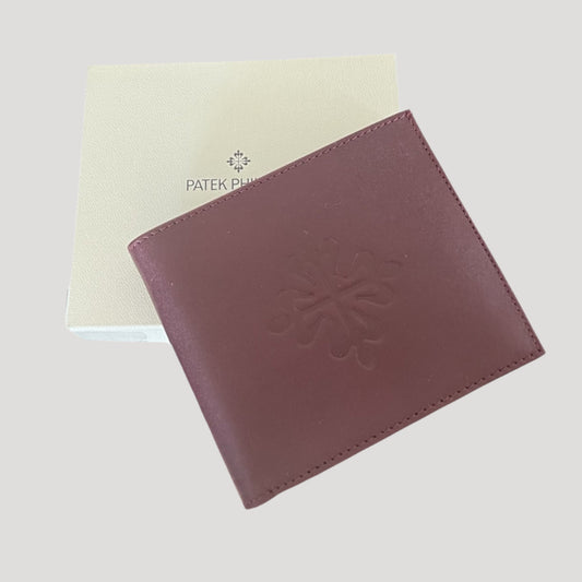 Patek Philippe NOS Vintage Burgundy Leather Wallet/ Portemonnaie/Portefeuille