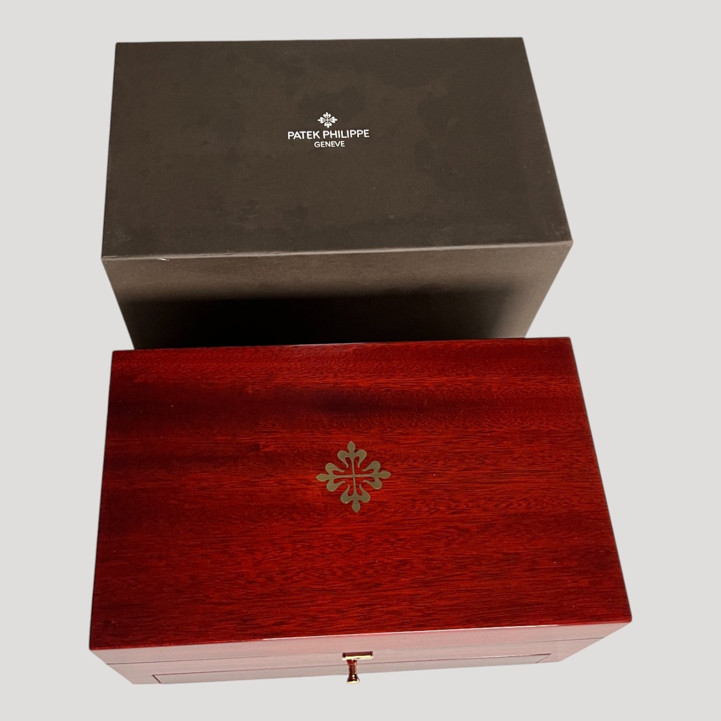 Patek Philippe Large Double Deck Wood Box / Boîte /Uhrenbox Complication Perpetual Extremly Rare