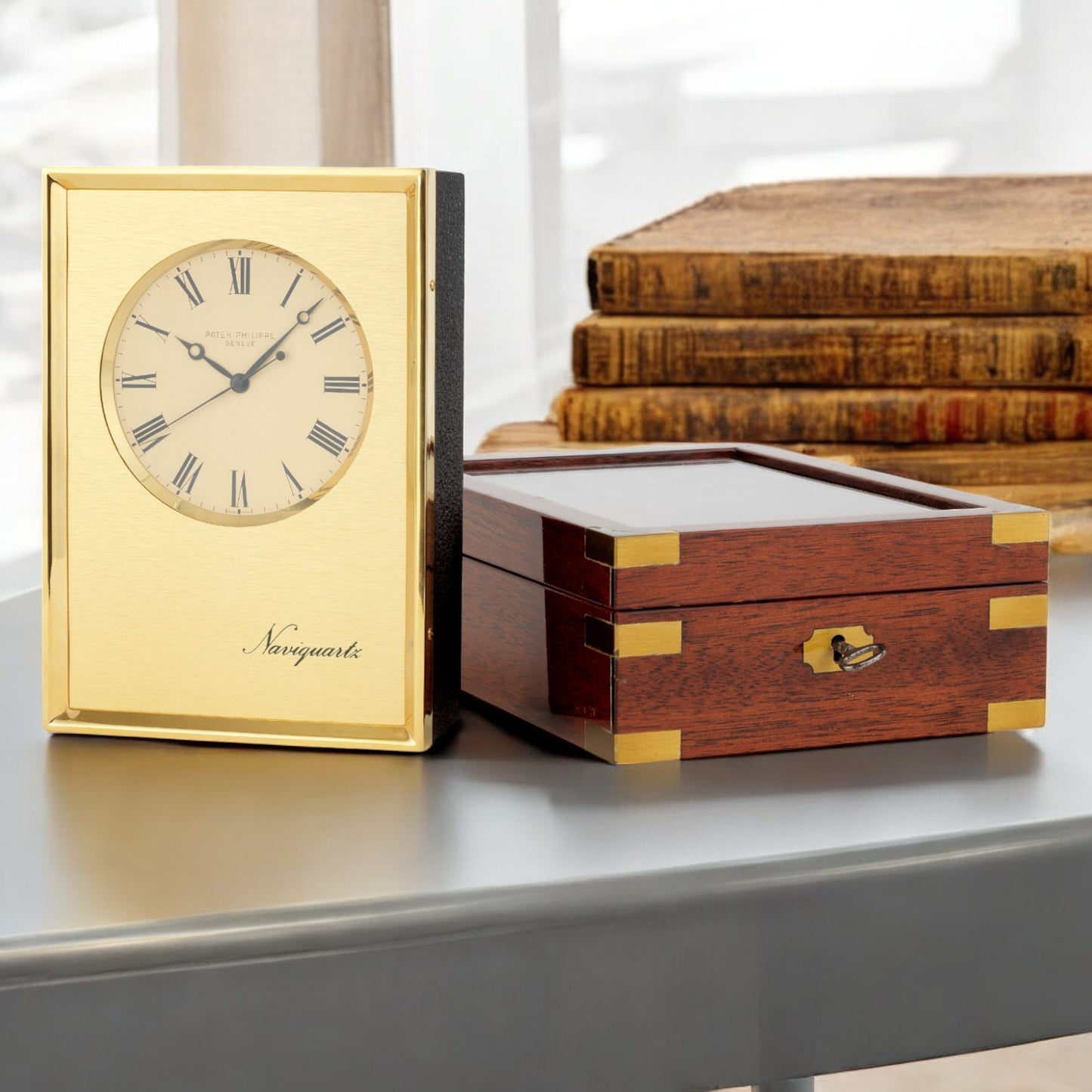 Patek, 24Time, Chrono24, Patek Naviquartz, luxury, Patek table clock, collector, collectible, timepiece