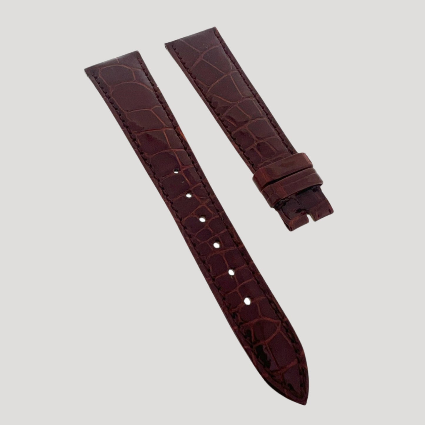 Patek Philippe New Burgundy Croco Band / Bracelet / Strap 19/14 mm