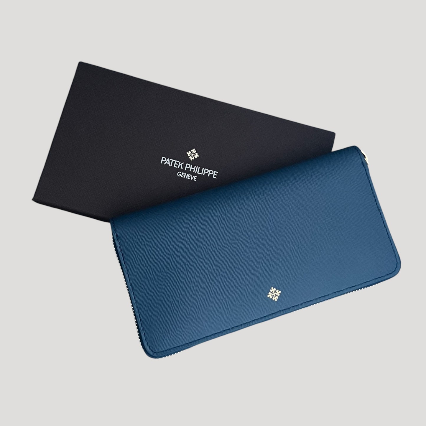 Patek Philippe New Grand Portefeuille/Portemonnaie/ leather Blue Wallet