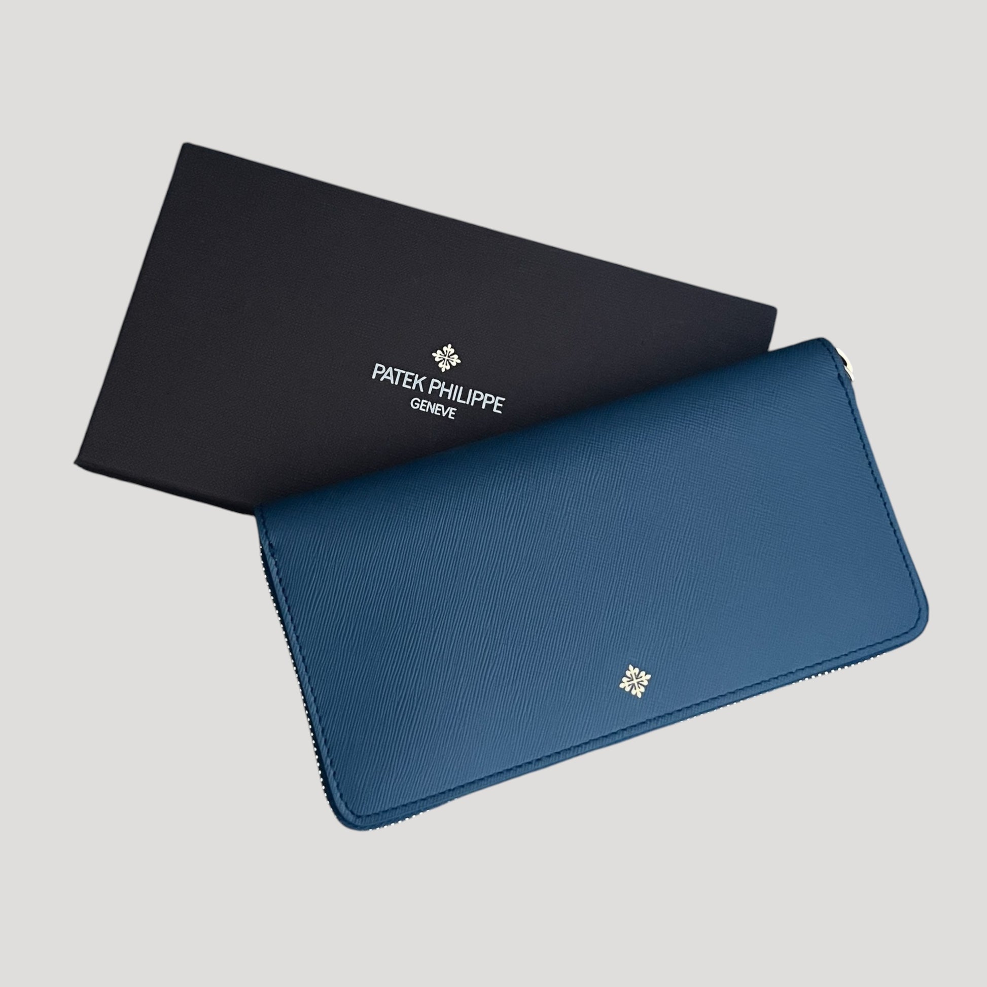 Patek Philippe New Grand Portefeuille/Portemonnaie/ leather Blue Wallet