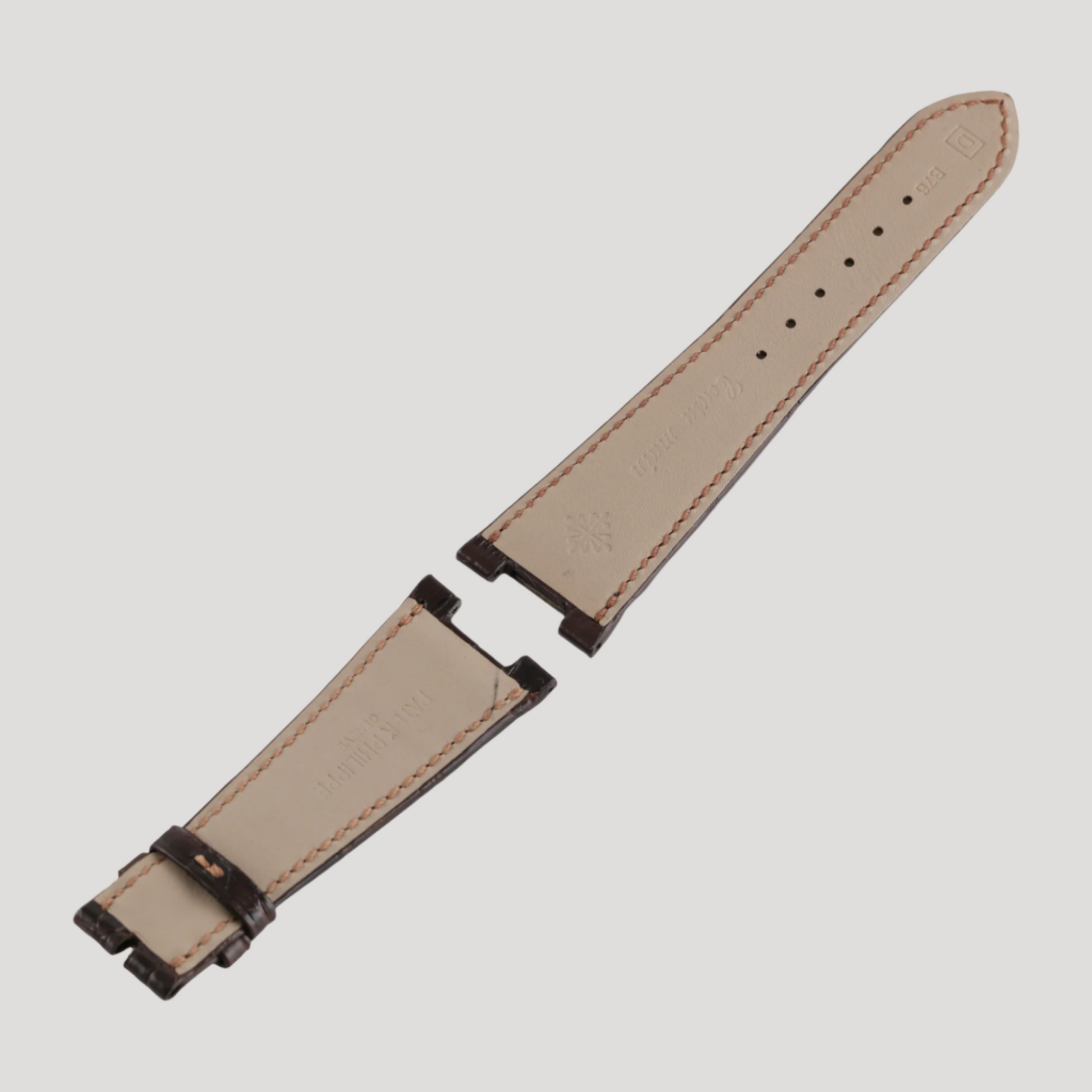 Patek Philippe New Original Nautilus 25/18 mm Brown Croco Band/