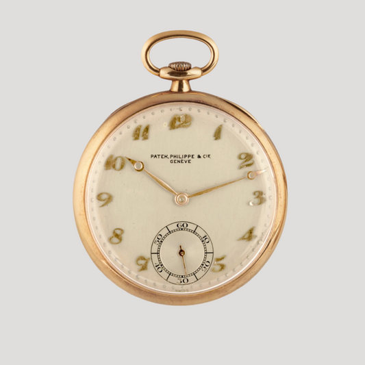 Patek Philippe Rare Collector' 18k Gold Open Face Pocket