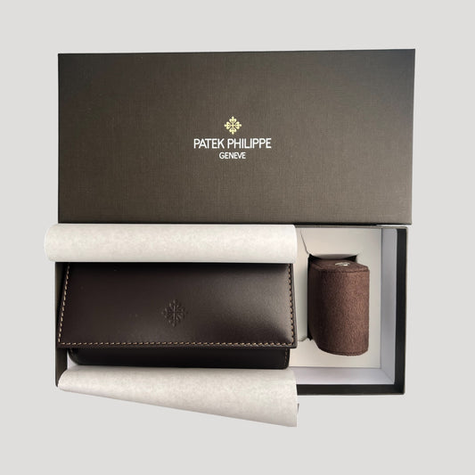 Patek Philippe Rare New Leather Travel Pouch Etui Box for 2 watches