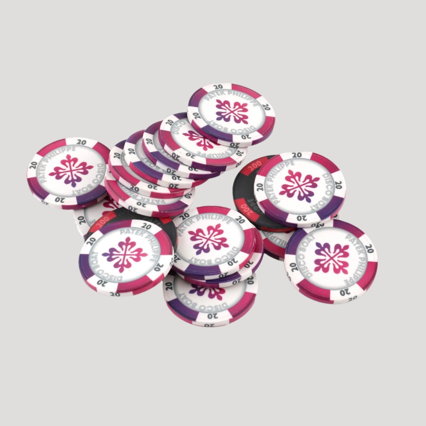 Patek Philippe set of 16 'Disco Boat' casino chips