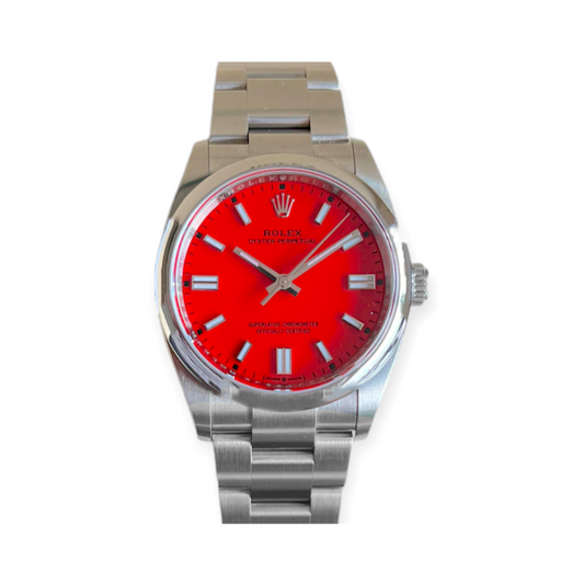 Rolex Oyster Perpetual 36 Coral Red 126000 Full Set 2021