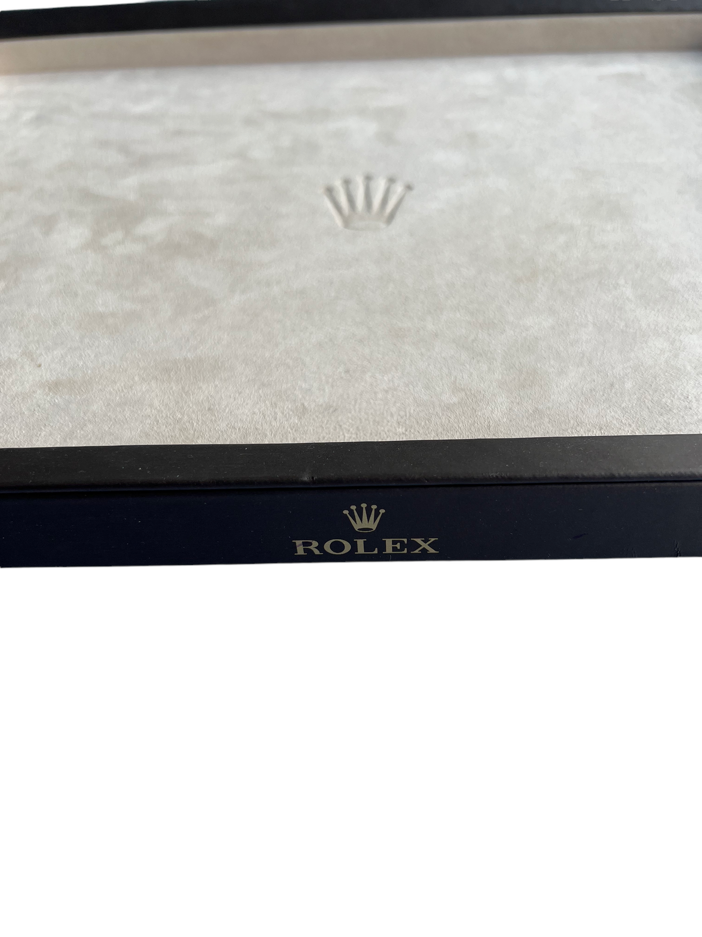 Rolex Recent Wood & suede leather Watch Presentation Tray Display/ Plateau montres/ Uhrentablett