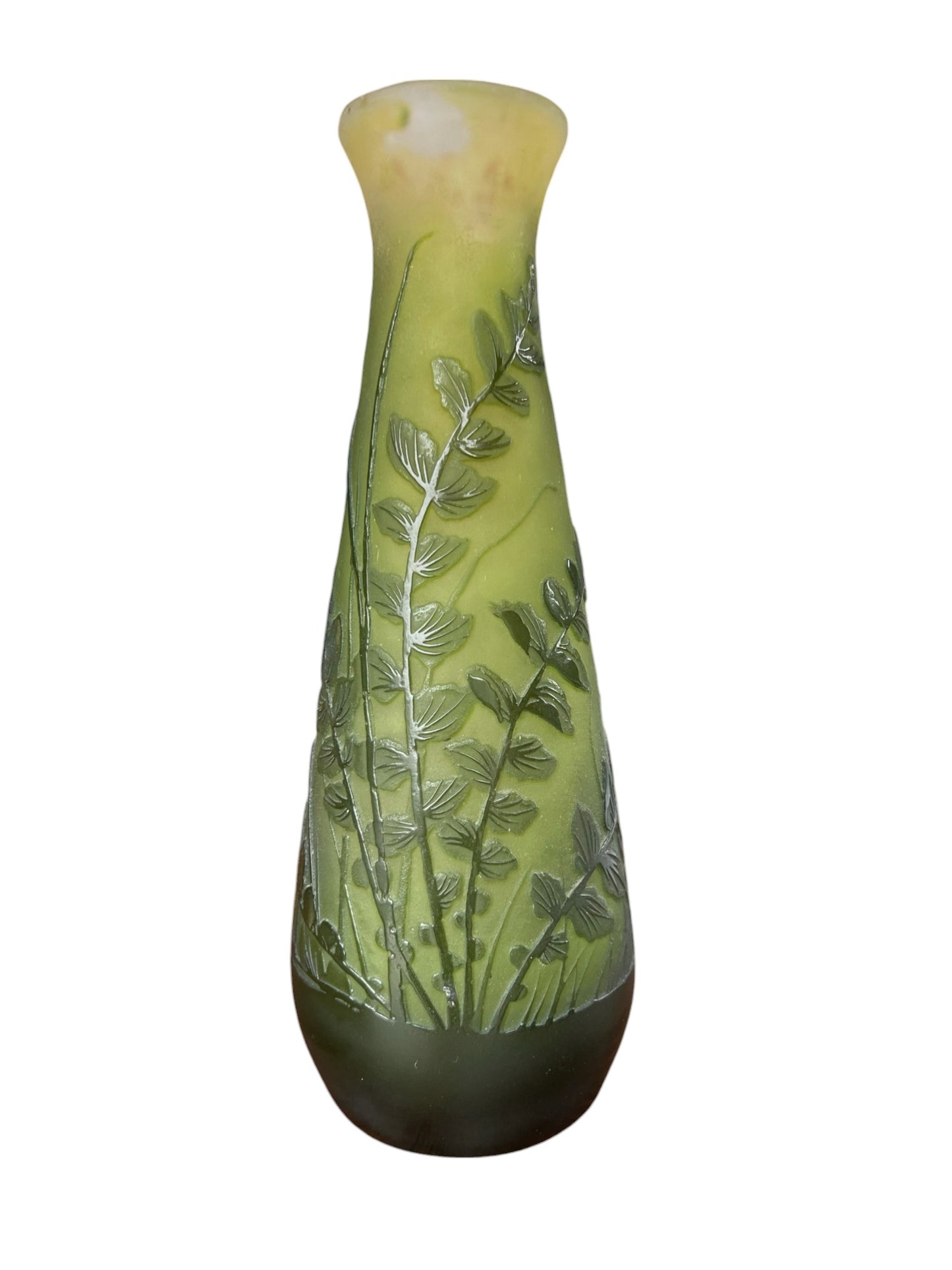 Émile Gallé (1846–1904, multi-layered green glass Vase