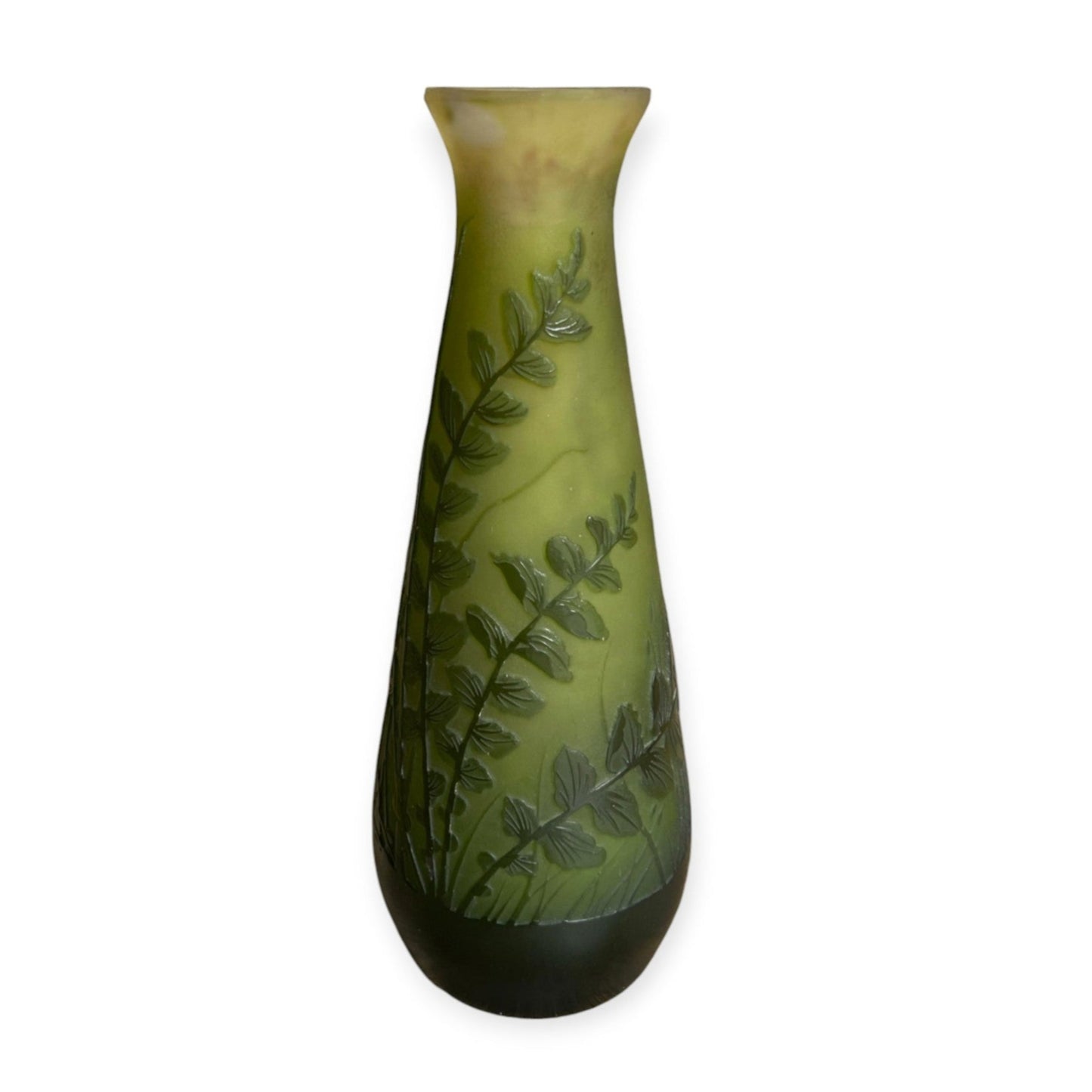 Émile Gallé (1846–1904, multi-layered green glass Vase