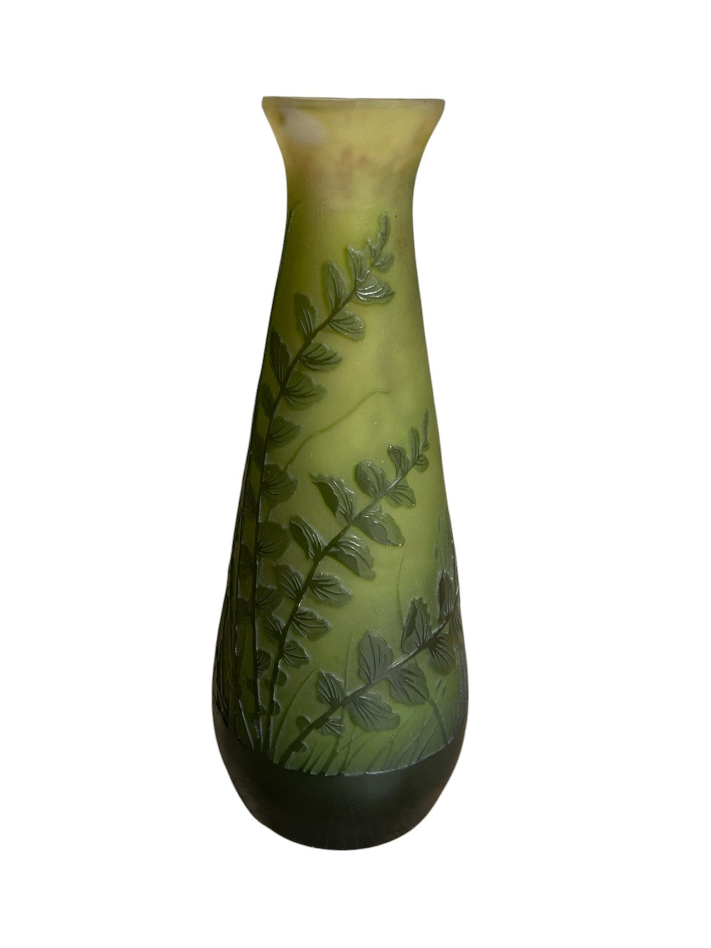 Émile Gallé (1846–1904, multi-layered green glass Vase