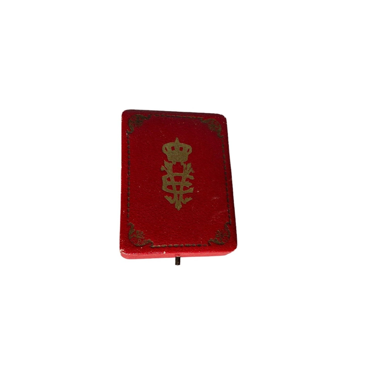 Historical Medal of the Order of the Crown of Italy, Kingdom in Gold, in its original box featuring the Royal House of Savoy sign