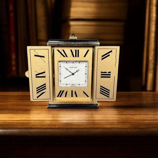 Cartier Rare Desk Clock with Cartier certificate and box