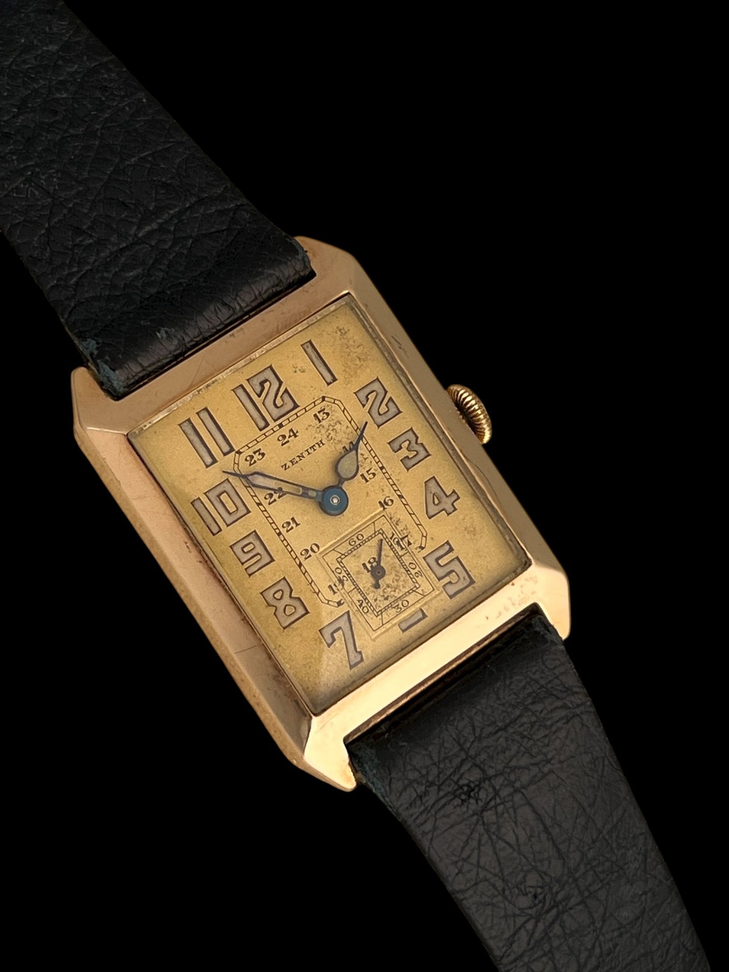 Zenith Art Deco Vintage Gold Tank Watch 1939' Ref.2532